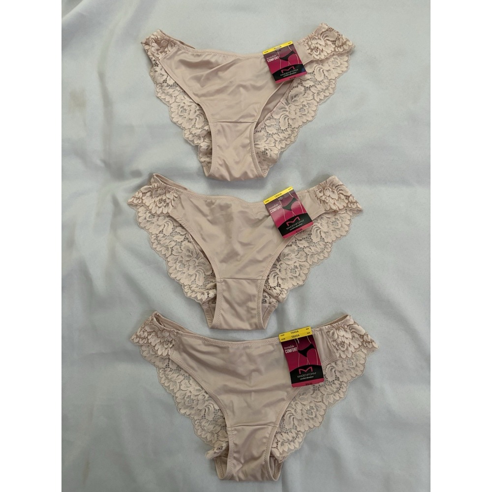 NEW Maidenform Tanga Panties Lace 40159 Maidenform Panty 3 Pair Women's Medium 6